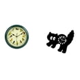 thumbnail image 1 of Reloj De Pared Acrílico Verde Melódico, Adorno Para Dormitorio, Estudio, Cocina, Sala De Estar, Regalo De Inauguración De La Casa, Fácil De Leer, Sin Tictac., 1 of 8