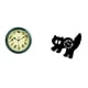 thumbnail image 1 of Reloj De Pared Acrílico Verde Melódico, Adorno Para Dormitorio, Estudio, Cocina, Sala De Estar, Regalo De Inauguración De La Casa, Fácil De Leer, Sin Tictac., 1 of 8