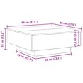 thumbnail image 2 of vidaXL Coffee Table Black oak 80 x 80 x 31 cm Engineered wood, 2 of 3