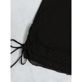 thumbnail image 5 of DondPO Swimsuit Coverup for Women Beach Cover Ups Women Sexy Sheer Mesh Cover Up Shorts Beach Cover Up Beach Wrap Bikini Wraps Solid Pom Sheer Chiffon Cover Up Womens Swimsuits Beach Dresses Black S, 5 of 9