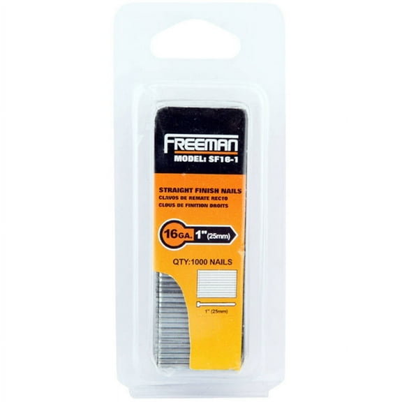 Freeman SF16-1 16-Gauge 1" Glue Collated Straight Finish Nails (1000 Count)