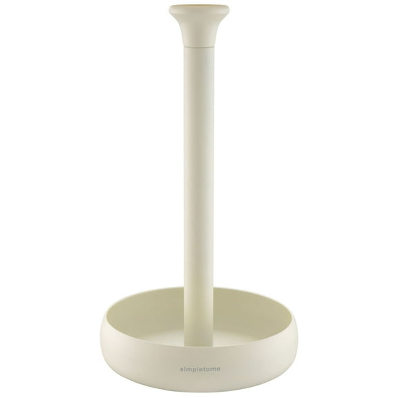 simpletome Paper Towel Holder Countertop ONE HAND Tear Keep It Rolled Up Weighted Base