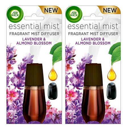 (2 pack) Air Wick Essential Mist Fragrance Oil Diffuser Refill, Lavender & Almond Blossom, 2 (Best Air Fragrance For Home)