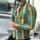 thumbnail image 1 of Camisa con cuello con estampado de diamantes de gran venta para hombres en verano, ropa de calle de manga larga con botones para uso diario, ropa de moda para hombres, 1 of 6