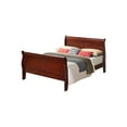thumbnail image 3 of Glory Furniture Louis Phillipe King Sleigh Bed in Cherry, 3 of 3