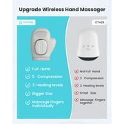 Comfier Upgrade Cordless Hand Massager with Heat, Compression Hand Massage Machine for Arthritis Carpal Tunnel Relief, Gift for Mothers Day