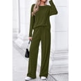 thumbnail image 6 of FreshPretty 2 Piece Matching Lounge Sets for Women Fall Outfits,Airport Travel Outfit,Postpartum Going Home,Cute Comfy Loungewear,Boat Neck Long Sleeve Top,Wide Leg Pants,Winter Clothes, 6 of 7