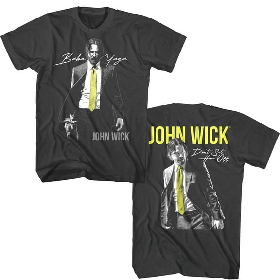 John Wick Set Him Off Men's T Shirt (Charcoal, Adult2XL)