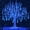 Blue, variant on Meteor Shower Lights UL Certified Outdoor Christmas Lights 12inch 8 Tubes 192 LED Snow Falling Icicle Cascading Light for Xmas Tree Decoration Halloween Wedding Party Holiday Yard, Multicolor