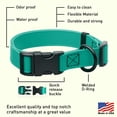 thumbnail image 3 of DogLine -Biothane Waterproof Dog Collar with Quick Release Buckle Strong Coated Nylon Webbing with Odor-Proof for Easy Care and Clean Fits Small Medium Large Dogs(Teal: L: 12" - 19" | Width 3/4"), 3 of 8