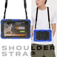 thumbnail image 7 of Case for Lenovo Tab M8 4th Gen 2024/2023 (TB-301FU, TB-300FU), 360 Rotating Stand Handle Pencil Holder Shoulder Strap Heavy Duty Shockproof Cover, Blue, 7 of 7