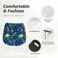 thumbnail image 6 of Lsque Dinosaur In Space Printed Women's Running Shorts with Liner Pockets,Elastic Quick Dry Workout Athletic Gym Yoga Shorts,Womens High Waist Shorts-, 6 of 9