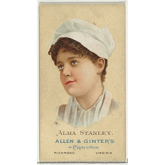 Alma Stanley, from Worlds Beauties, Series 2 (n27) for allen & ginter cigarettes poster print (18 x 24)