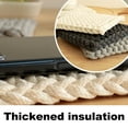 thumbnail image 4 of Hand-woven coasters plain cotton rope thick square insulation pad Cup pad simple thickened absorbent pad. - beige, 4 of 5