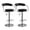Black, variant on Offex 2 Tone Padded Adjustable Height Swivel Bar Stool - Set of 2