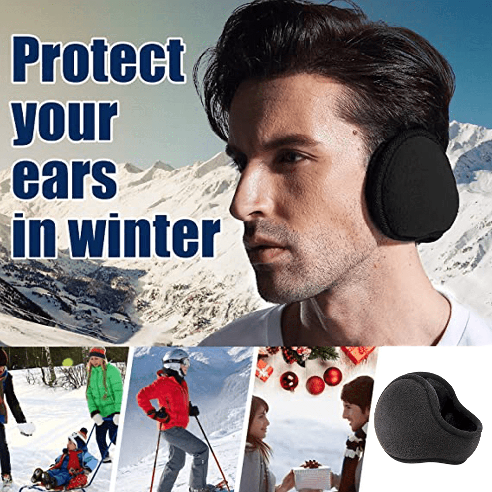 スキー・スノーボードアクセサリー Fleece Earmuff Cap RIDGE Mountain Black - Skiing earmuffs, unisex earmuffs - Classic fleece