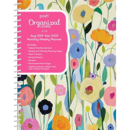Posh: Organized Living 17-Month 2019-2020 Monthly/Weekly Planner Calendar : Summer's (Best Way To Organize A Planner)