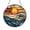 Acrylic 3.5 Inch, variant on Stained Glass Beach Sunset Window Decor, Ocean Wave Suncatcher for Relaxing Coastal Home Styling