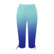 thumbnail image 5 of ICHUANYI Clearance Women's Summer Casual Drawstring Printed Cropped Pants(Blue, S) ICHUANYI WER2023080817719, 5 of 5