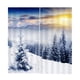 thumbnail image 2 of Cortina de ventana de 2 paneles con ojales opacos impresos en 3D, extra ancha Sol de invierno, 2 of 7