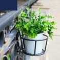 thumbnail image 3 of Gymnture 3pcs Hanging Railing Planter Flower Pot Holders for Fence Balcony (Black), 3 of 10