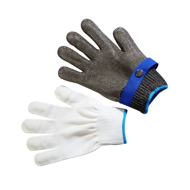 Guantes de protección laboral Jadeshay 2 unidades acero inoxidable nailon