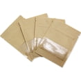 thumbnail image 3 of MITOB Pack 100Pcs Resealable Brown Kraft Paper Window Bags (Inner Size 2.36x2.36inch) for Zip Food Storage Lock Seed Packets Coin Envelopes Zipper Lock Cookies Coffee Beans Storage Bags, 3 of 4