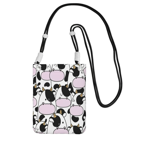 Small Crossbody Purse Women Carry Cell Phone Bag Mini Shoulder Purse Wallet Smart Phone Wallet Cute Animal With Cow