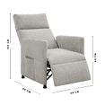 thumbnail image 3 of Sillón Reclinable Eléctrico EKE Life Home Tapizado en Tela con Control y Reposapiés, 3 of 6