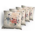 thumbnail image 5 of Ambesonne Abstract Throw Pillow Cover 4 Pack, Grunge Mix Collage, 20", Multicolor, 5 of 7