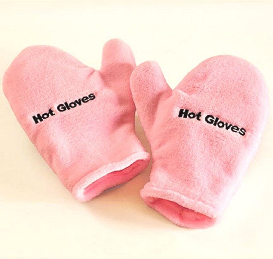 Microwave Therapeutic Hot/Cold Gloves Pink Warm Ease Inflammation Swelling NEW