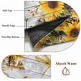 thumbnail image 6 of Round Rug 6Ft Washable Non-Slip, Farmhouse Sunflower Circle Area Rugs for Living Room Bedroom, Vintage Daisy Butterflies Gray Wood Indoor Floor Mats Carpet Runner for Home Decor Aesthetic, 6 of 8