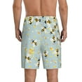 thumbnail image 3 of Gaeub Bees Printed Men's Short Pajama Pants, Lightweight Lounge & Sleep Bottoms Keep You Cool - Small, 3 of 9