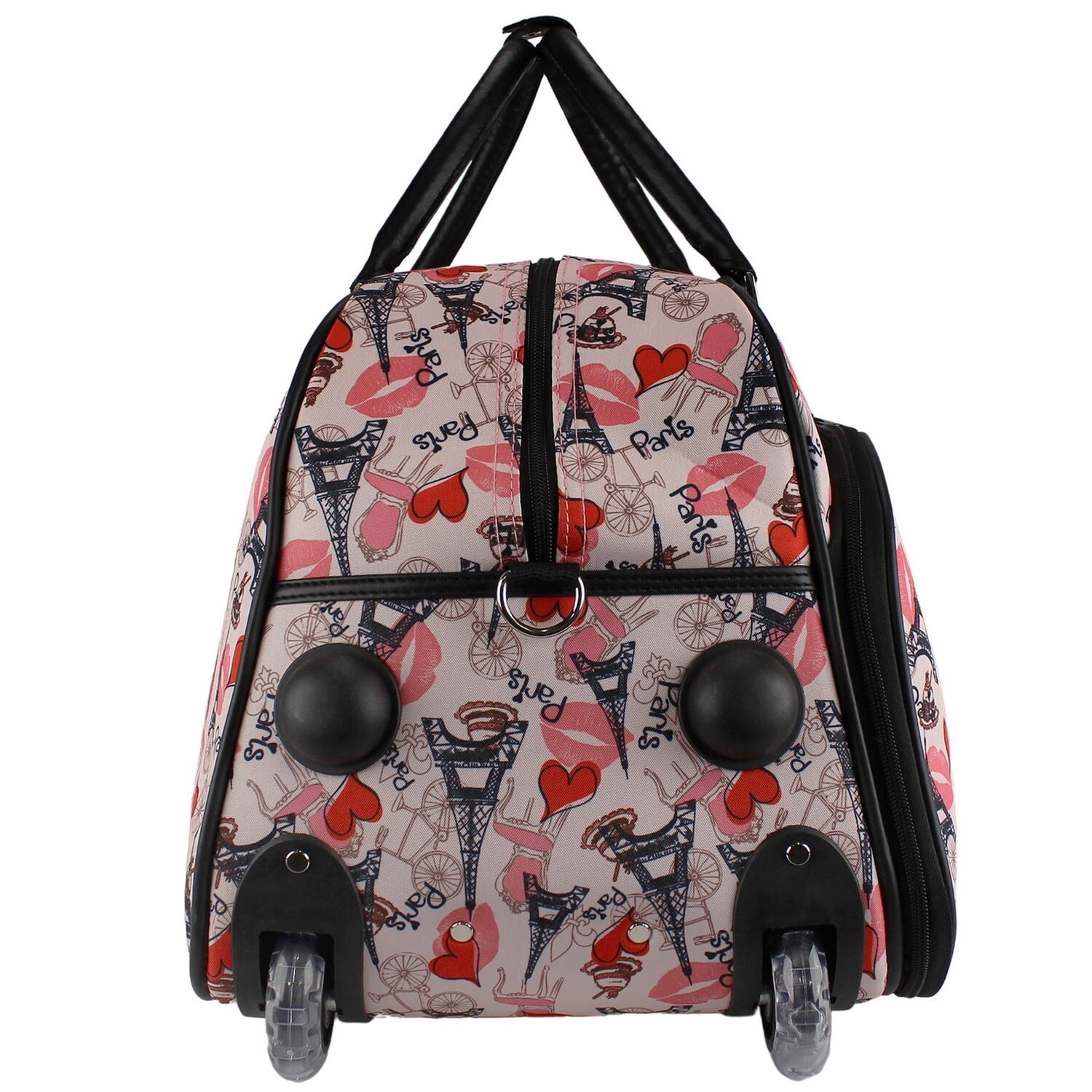 World Traveler Paris 21-Inch Carry-On Rolling Duffel Bag - Paris Pink