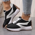 thumbnail image 3 of HEWUQI Platform Bowling Shoes for Women Wedge Breathable Sneakers Lightweight Casual Running Comfortable Walking Tennis Shoes Black Size 6, 3 of 5