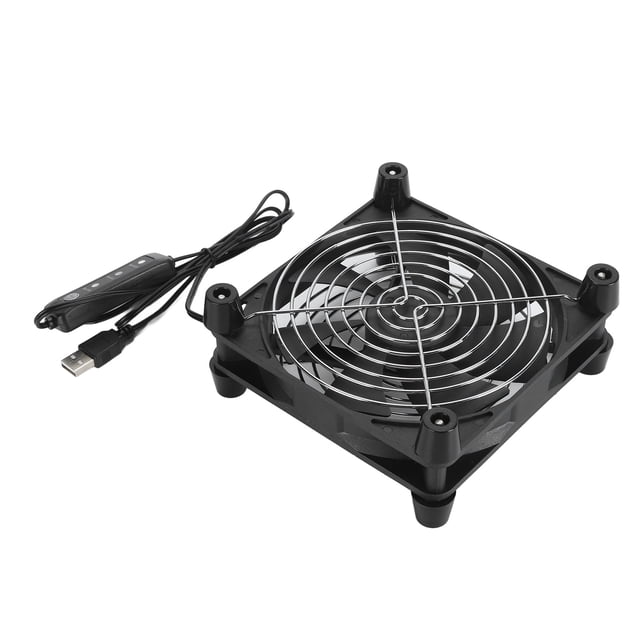 Ventilador De Computadora De 140 Mm, Ventilador De Enfriamiento De Computadora De 7 Aspas Ajustables De 3 Velocidades 2800 RPM 5 V Alimentado Por USB Para Receptor De TV
