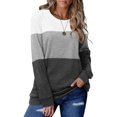 thumbnail image 6 of ONLYSHE Long Sleeve Tunic Tops Casual Sweatshirts for Women Crewneck Color Block Pullover T Shirts Lounge Wear, 6 of 7