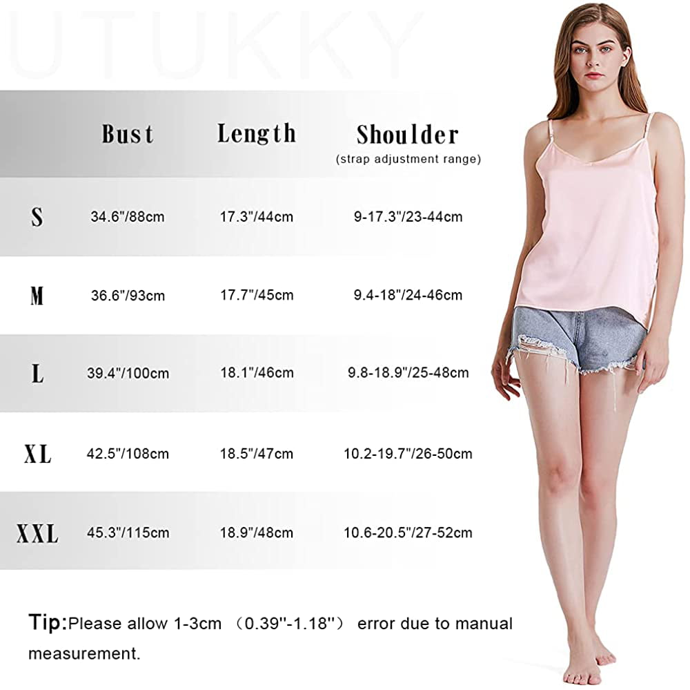 BLENCOT Tank Tops for Women V Neck Silk Summer Satin Sleeveless Blouse  Basic Camisole Shirts S-XXL at  Women’s Clothing store