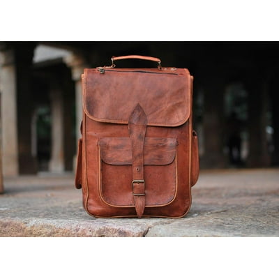 Rustic hotsell leather backpack