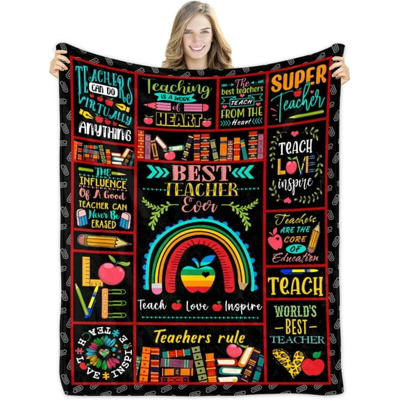 Teacher Gifts for Women,Teacher Blanket Teacher Appreciation Gifts,Gift for Teachers Blankets for Women, Best Teacher Gifts, Teacher Back to School Teachers' Day Throw Blankets 50"x60"