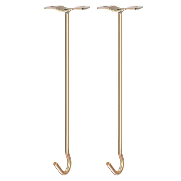 Ceiling Hooks, 2 Pack 16 Inch Screw Mounted Top Long Hooks - for Hanging Plant Pots, Fans, Lights, Lanterns