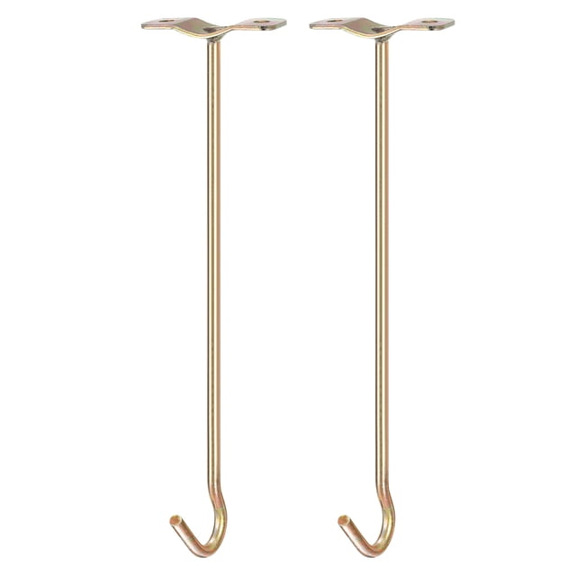 Ceiling Hooks, 2 Pack 16 Inch Screw Mounted Top Long Hooks - for Hanging Plant Pots, Fans, Lights, Lanterns