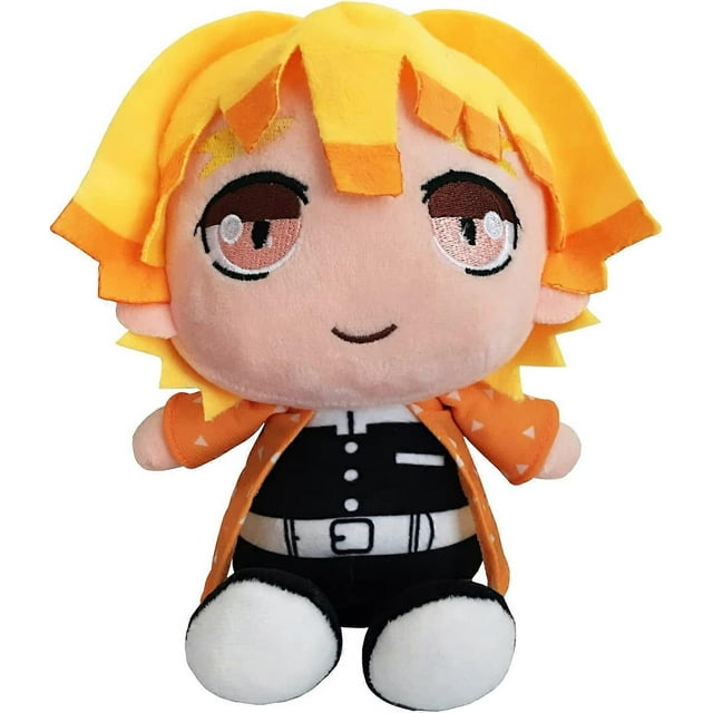 Anime Kimetsu no Yaiba Agatsuma Zenitsu Stuffed Plush Toys Cute Soft Dolls Pillows Collection Gifts for Most of Fans Birthday (Zenitsu)