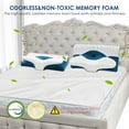thumbnail image 6 of Ergonomic Cervical Memory Foam Pillow for Neck Pain Relief, Orthopedic Contour Pillow with Breathable Cover, for Side, Back, and Stomach Sleepers, Queen Size 23.6"x14.2"x4.7", Blue, 6 of 9
