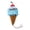Blue, variant on Blue Blue Ice Cream Squeaky Toy For Small Dogs Soft Fabric Lightweight Crinkle Rustling Sounds