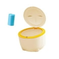 thumbnail image 3 of Papelera para gatos,Papelera de arena para gatos completamente cerrada con tapa grande,Contenedor de basura con capucha para gatos,limpieza de inodoros,arena para gatos,Cajas de Amarillo beis, 3 of 8
