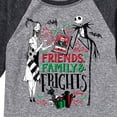 thumbnail image 3 of The Nightmare Before Christmas - Friends Family And Frights - Toddler And Youth Raglan Graphic T-Shirt, 3 of 4