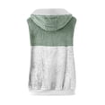 thumbnail image 5 of Plus Size Oversized Vest Womens Fleece Warm Hooded Vest Color Block Sleeveless Zip Up Jacket with Pockets Womens Fall Winter Warm Outerwear, 5 of 5