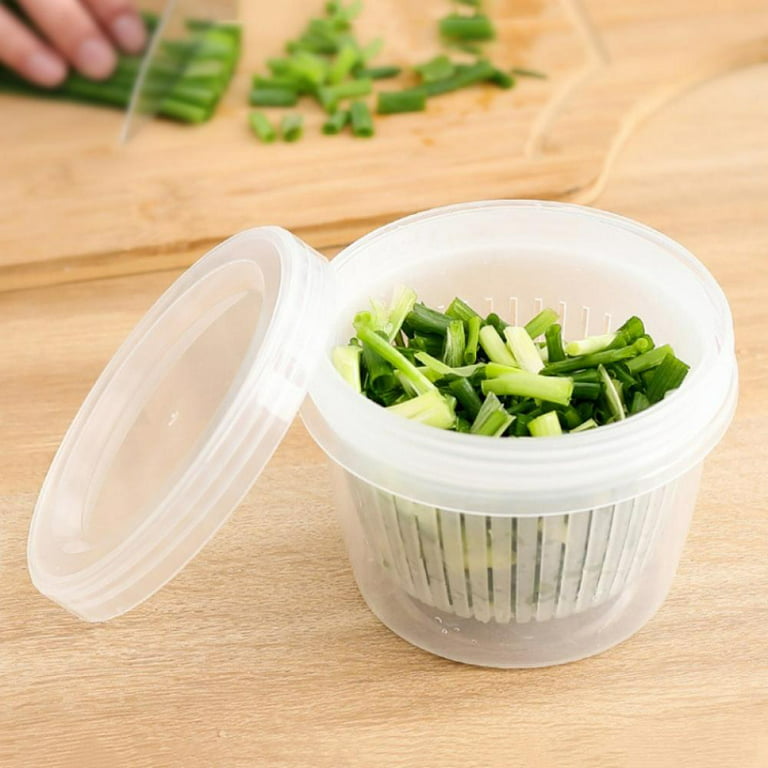Moosup Fresh Storage Bowl, Salad Keeper Container, for Salad Crisper Lettuce Ginger Garlic Onion Fruits Vegetables