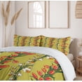 thumbnail image 6 of Ambesonne Floral Duvet Cover Set, Tulips and Daffodils Pattern, 2-Calking, Khaki Multicolor, 6 of 7